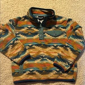 Cruel Girl Toddler Aztec print fleece 1/4 zip (snaps).
